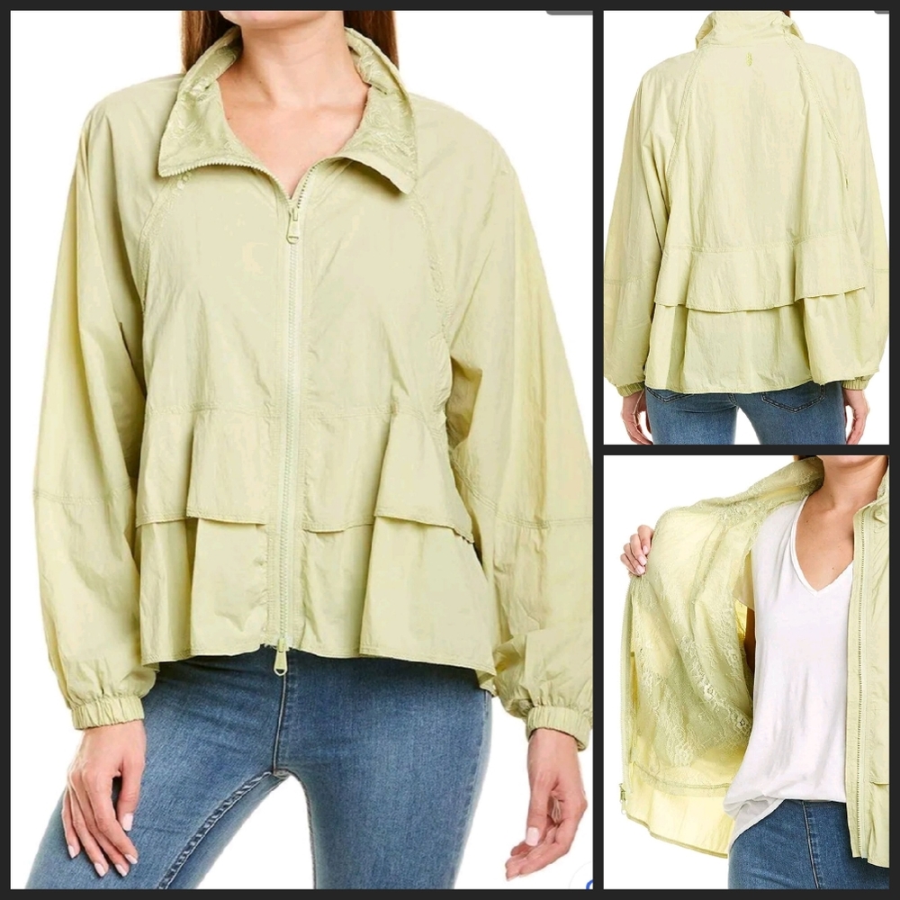 Free People FP Movement Namaslay Jacket Brushed Pistachio Think Spring Green!